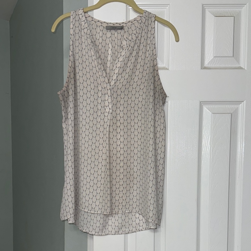 Dalia Cream Sleeveless Blouse